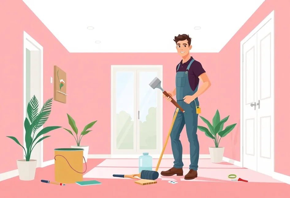 Intérieur rénové après travaux de peinture à Bourg-lès-Valence